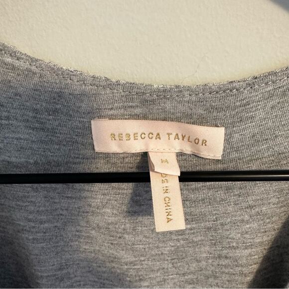 Rebecca Taylor Gray Flax Belted Maxi Dress Medium - Picture 7 of 11